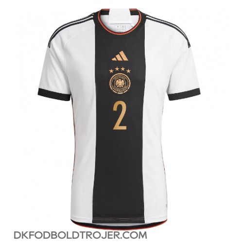 Billige Tyskland Antonio Rudiger #2 Hjemmebane Fodboldtrøjer VM 2022 Kortærmet